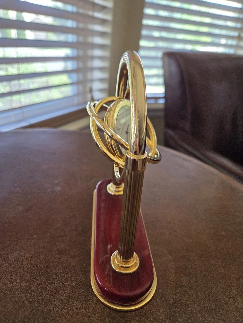 Howard Miller Maritime Gimbal Clock With Rosewood Base